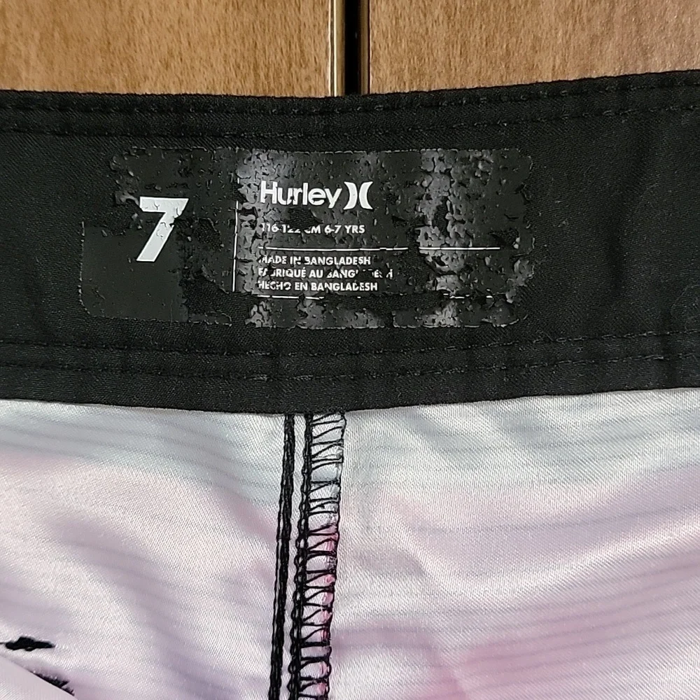 Hurley Boys Rainbow Stripe Board Shorts Swim Trunks‎ Size 7 Multicolor